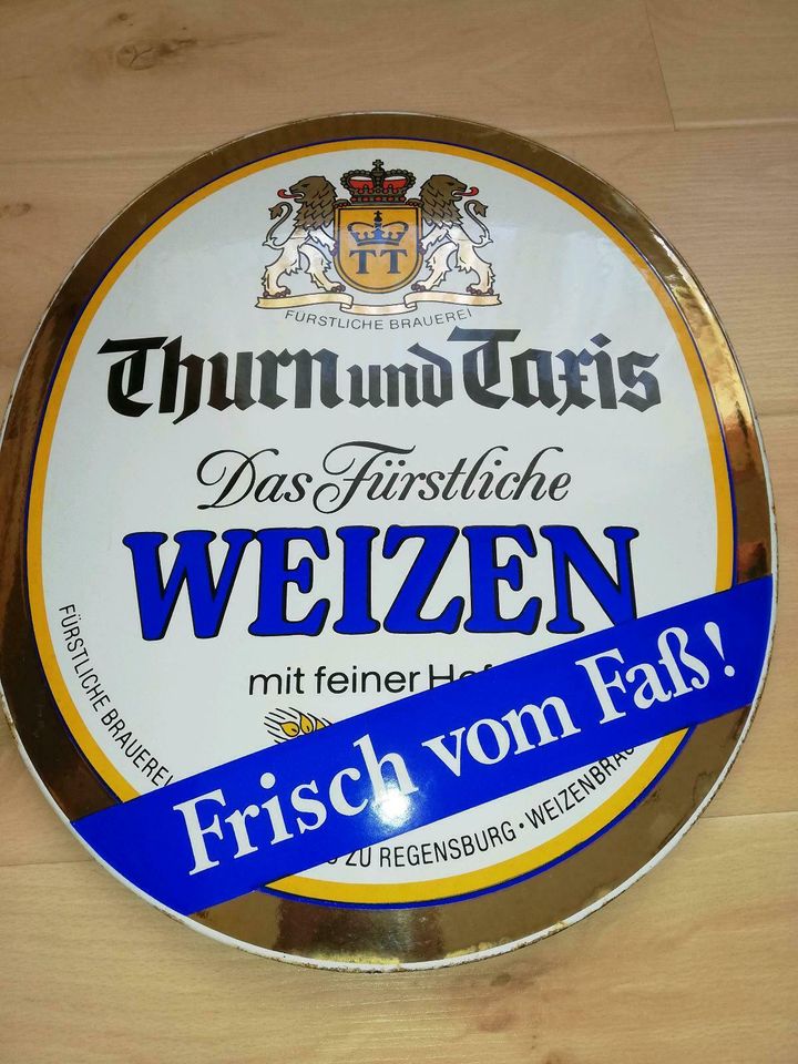 Werbeschild Thurn und Taxis Das fürstliche Weizen in Köthen (Anhalt)