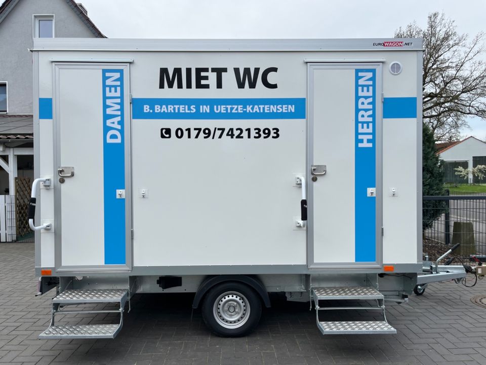 Toilettenwagen, Toilettenanhänger, WC Anhänger, Miet WC, Beheizt. in Uetze
