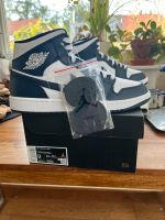 Air Jordan 1 Mid, White/Metallic-Gold Obsidian, Gr. 9 Hadern - Blumenau Vorschau