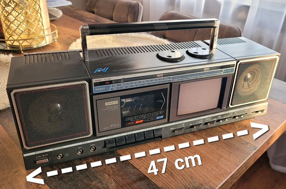 UHER PTV-3 Ghetto Blaster mit Radio, Kassette & TV - Vintage in Moers