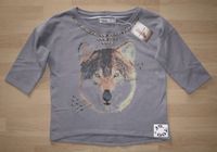 FRESH MADE SWEATSHIRT PULLOVER WOLF PRINT NIETE PULLI XL GRAU NEU Baden-Württemberg - Geislingen an der Steige Vorschau