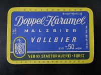 1 DDR-Bier-Etiketten - Doppel-Karamel, VEB Stadtbrauerei Forst, Bayern - Regensburg Vorschau