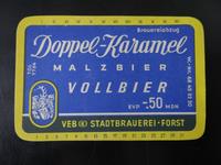 1 DDR-Bier-Etiketten - Doppel-Karamel, VEB Stadtbrauerei Forst, Bayern - Regensburg Vorschau