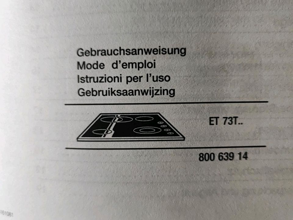 Gebrauchsanweisung Siemens Ceranfeld mit magnetischen Knöpfen in Gräfenberg