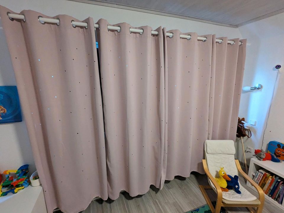 Vorhänge blickdicht Sterne rosa Kinderzimmer in Oldenburg