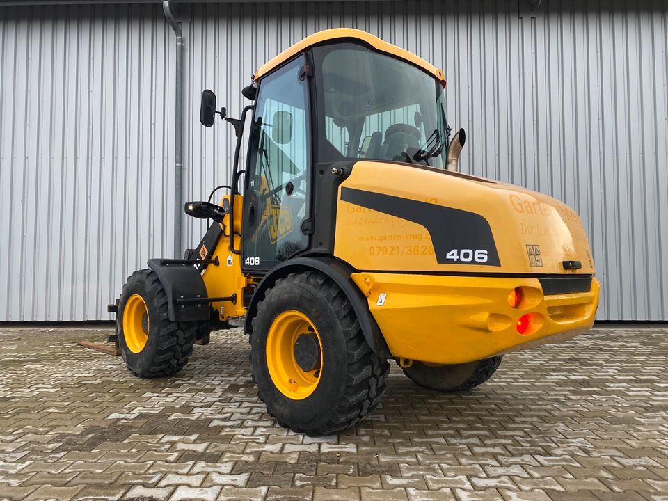 Radlader 4700kg JCB 406 Vermietung Palettengabel ab 143,- € inkl. in München