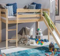 Kinderbett Hochbett mit rutsche Leiter Hochbett Spielbett Natur Nordrhein-Westfalen - Detmold Vorschau