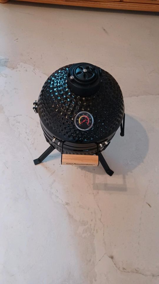 2-in-1 Kamado-Grill Smoker Keramik 56 Cm Schwarz in Landau a d Isar