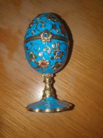 Hellblaue Nachbildung Faberge Ei mit Spieluhr Baden-Württemberg - Lauda-Königshofen Vorschau