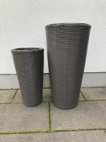 2 pflanztöpfe Blumentopf polyrattanbrain grau Topf rund hoch Bayern - Markt Schwaben Vorschau