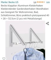 Doppelpack Aluminium Wandhalter für Kleiderbügel zum Ausklappen. Nordrhein-Westfalen - Harsewinkel Vorschau