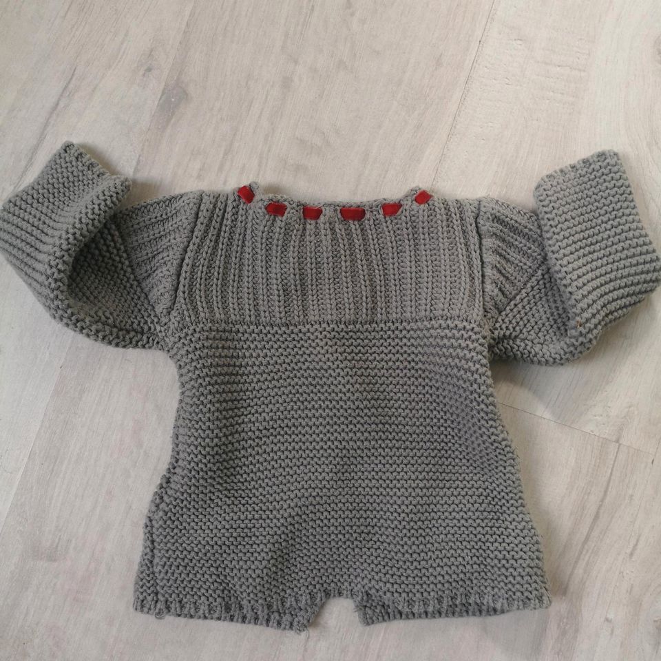 Strickweste grau Baby Jacke Baumwolle in Fronreute