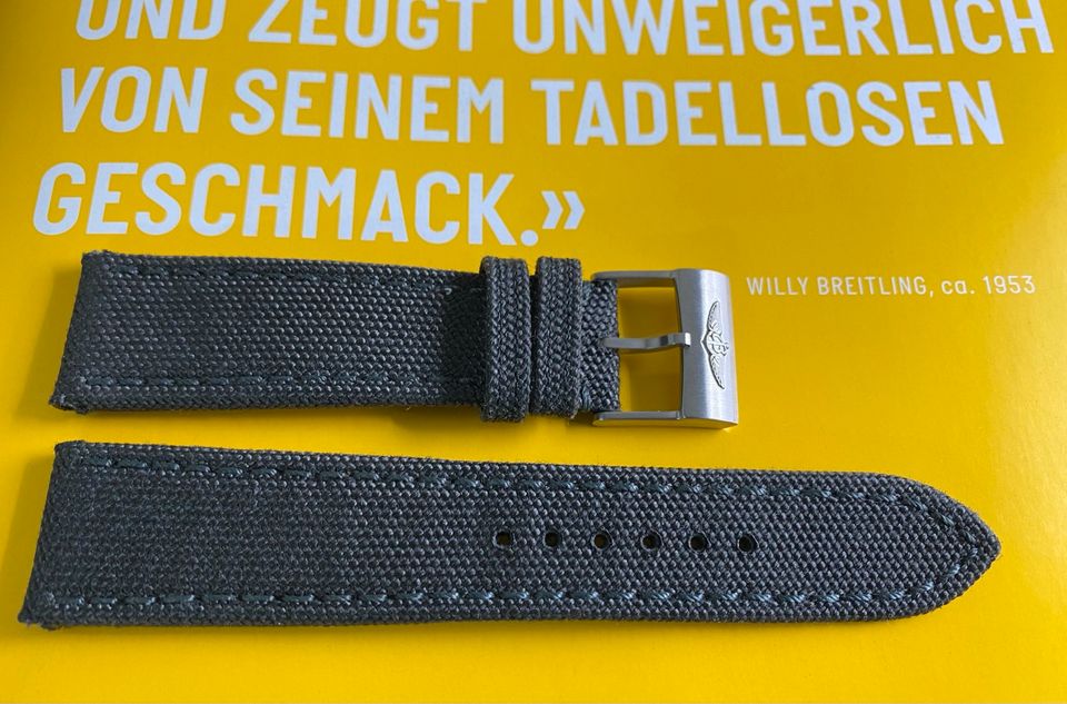 Breitling Nylonband Anthrazit- Neuwertig in Dortmund