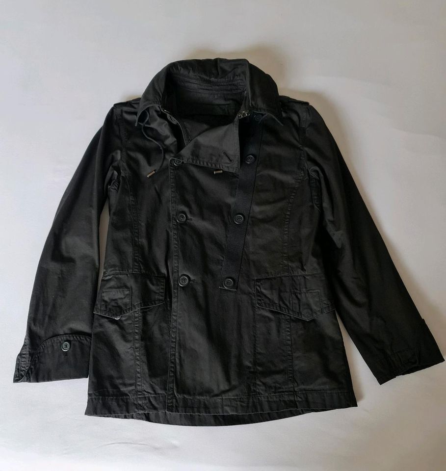 Vintage Burberry Herren Kurzmantel Regenjacke Trenchcoat schwarz in Mettmann