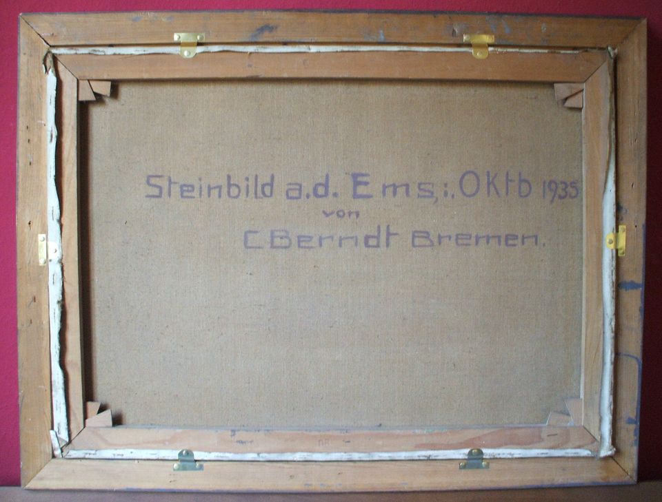 Imposantes Gemälde-Steinbild,Kluse,Dörpen,Ems-Carl Berndt Bremen in Bremen