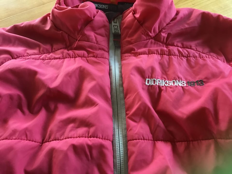 DIDRIKSONS – leicht wattierte pinkrosa Outdoorjacke Gr. 130 in Wedel