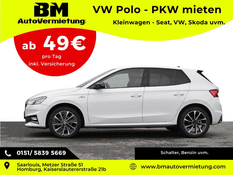 Fahrzeuge mieten in Homburg/Saar, Saarbrücken und Saarlouis. Günstig mieten ab 49€/Tag inkl. Versicherung. Kleinwagen, SUV, 9 Sitzer Van, Bus mieten günstig Auto mieten Autovermietung Fahrzeuge mieten in Homburg