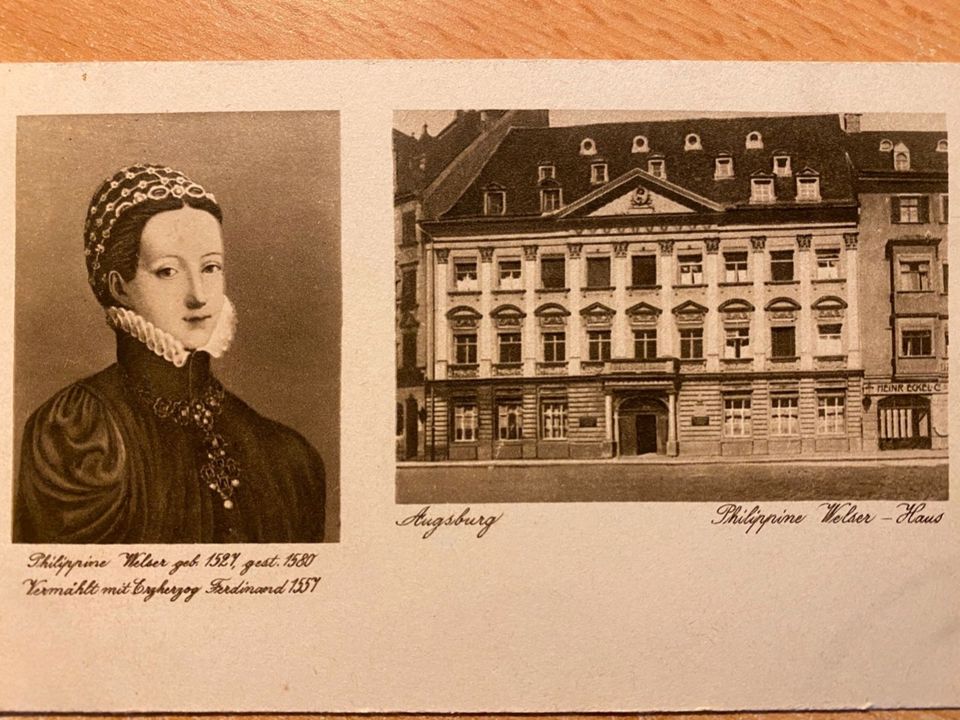Sammlung alter Postkarten Augsburg um 1920/30 in Wünschendorf
