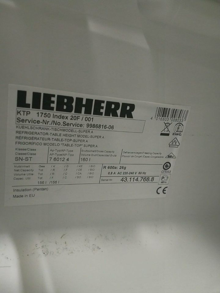 Gebrauchte Ersatzteile aus Kühlschrank Liebherr KTP 1750 in Merzig