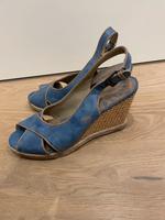 Mustang Sandalen Wedges blau 38 Rheinland-Pfalz - Hoppstädten-Weiersbach Vorschau