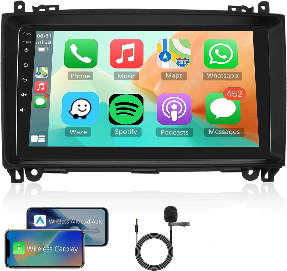 9 Zoll Android 13 Autoradio GPS Navi Wifi für Mercedes A B Sprinter Vito Viano Crafter  Carplay in Dortmund