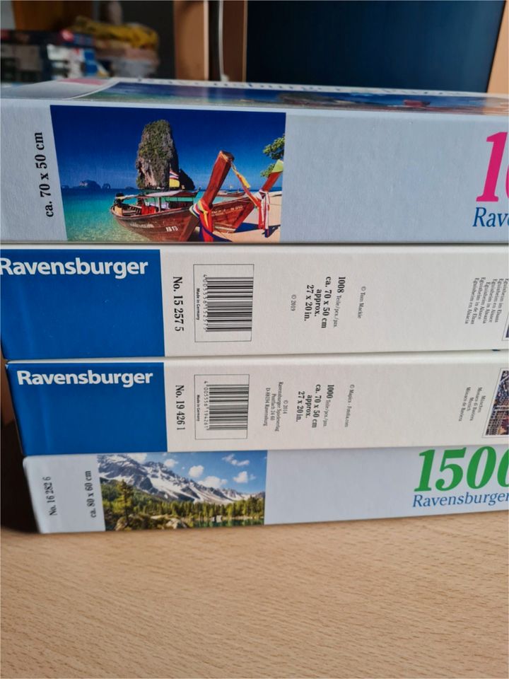 4 Ravensburger Puzzles, 3x 1000 Teile und 1x 1500 Teile in Roßhaupten