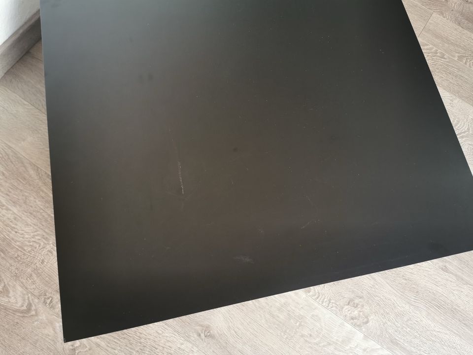 Moderner Couchtisch Tisch Holz Fächer schwarz massiv 70x70cm in Ilsede