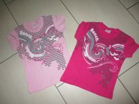 2 tolle T-Shirts für Mädchen in rosa und pink mit Druck Gr. 104 Rheinland-Pfalz - Rittersdorf Vorschau