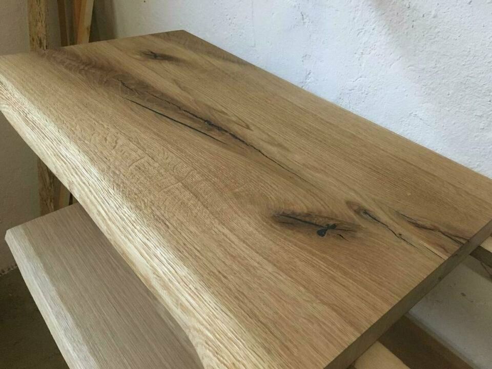 Waschtisch (Wasch-)Tischplatte Ablage massiv Holz Eiche geölt in Bispingen