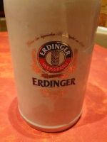 Alter Bierkrug Bierseidel Steinkrug 1l Erdinger Weißbier Motiv Hessen - Fuldabrück Vorschau