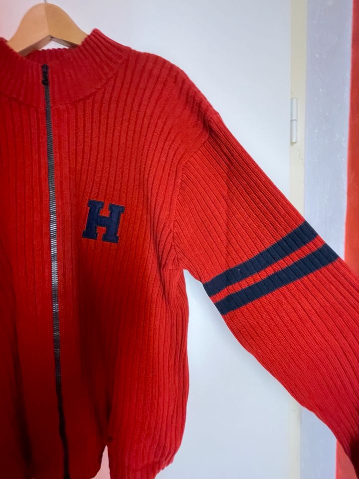 Orig.Tommy Hilfiger Strickjacke XL rot in Hofgeismar