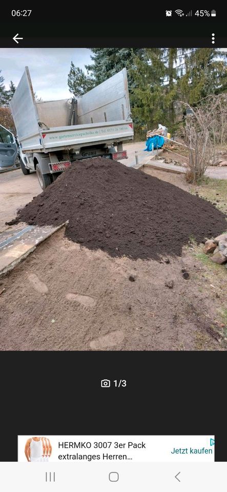 Lieferung von Mutterboden Rindenmulch Kies u.s.w in Panketal