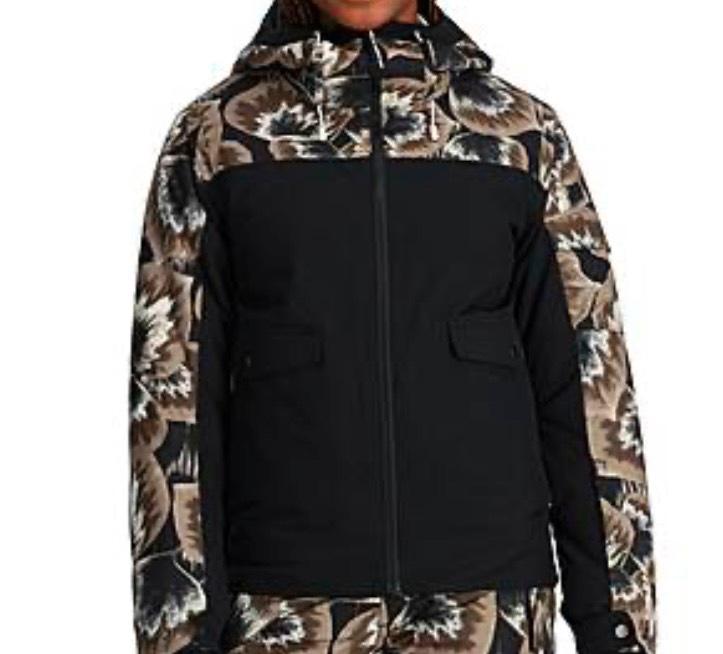 Spyder - Skijacke Damen, neu, Gr.40, beigebraun-weiß-schwarz in Würselen
