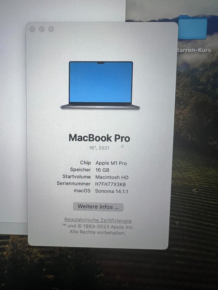 Apple MacBook Pro 16 Zoll (1TB SSD, M1 Pro, 16GB) - MK193D/A in Warnitz