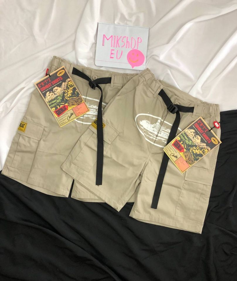 Corteiz Alcatraz Cargo-Shorts Beige in Pforzheim