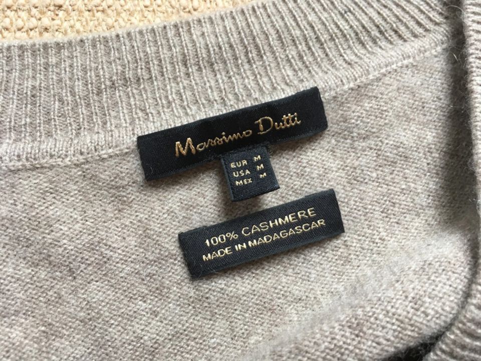 Massimo Dutti 100% cashmere Pullover Kaschmir grau beige M 38 in Dortmund