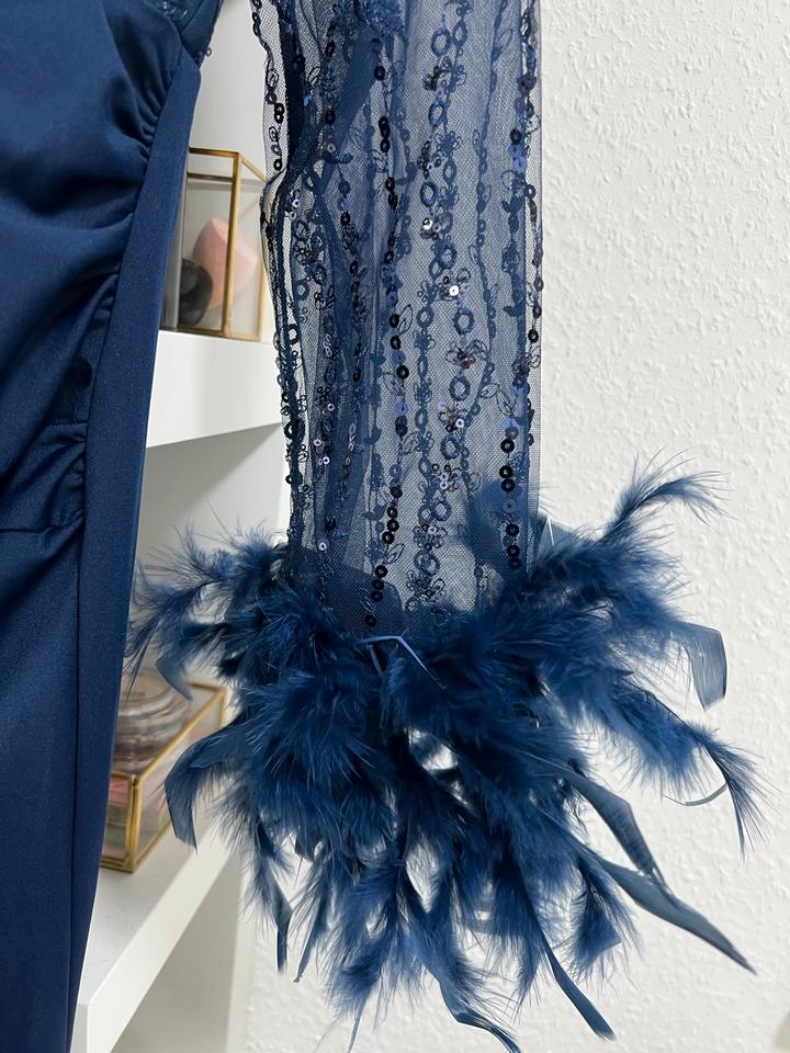 Abendkleid Abiye Elbise Stretch Kleid langarm mit Pailetten in Essen