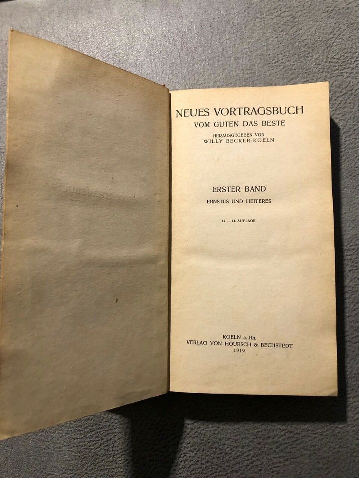 Buch Ernstes und Heiteres 1. Band 1919 in Heidenau