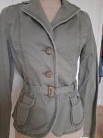 Baumwolljacke Vintage Gr 36 Esprit Gürtel Baumwolle khaki Taschen Hessen - Sinntal Vorschau