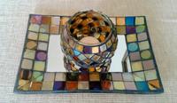Teelicht aus Glasmosaik mit Spiegeltablett 23 x 15,5cm Nordrhein-Westfalen - Remscheid Vorschau