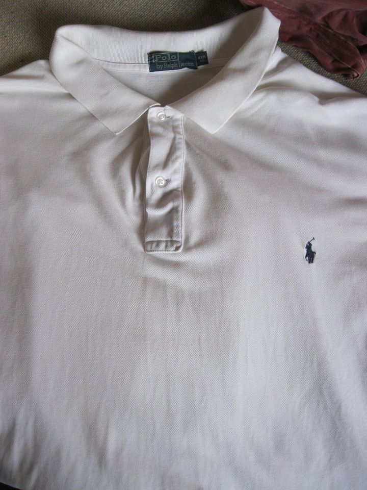 Übergröße 5xl, Langarmpolo Ralph Lauren original weiß 4XB in Hamburg