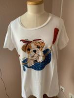 Liu Jo T-Shirt weiß Bulldogge Gr. XL Brandenburg - Panketal Vorschau