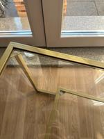 Glastisch mit goldenem Metallgestell Stuttgart - Stuttgart-Ost Vorschau