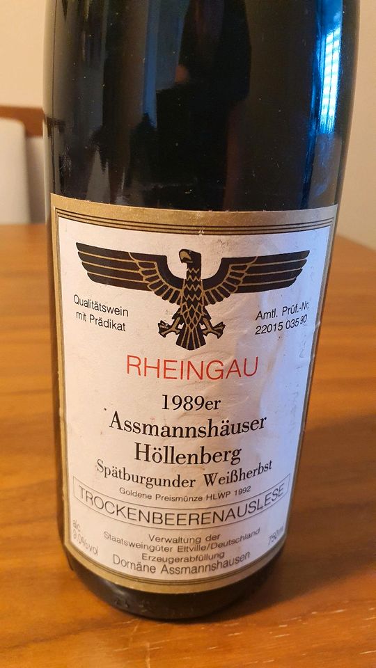 1989 Rheingau Assmannhäuser Höllenberg Spätburgunder Weißherbst in München