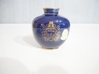 Kleine ovale Vase; Bavaria; echt Cobalt; mit Goldrand und Dekor Schleswig-Holstein - Heilshoop Vorschau