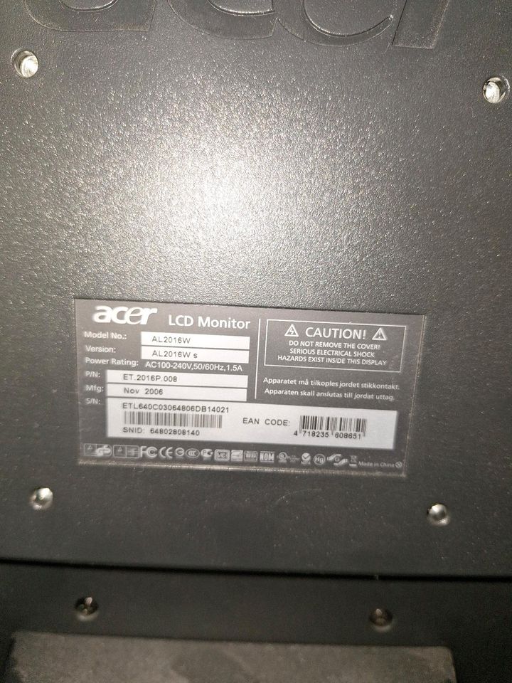 Acer LCD Monitor / Bildschirm zu verkaufen in Messersbacherhof