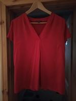 NEU - Bluse Shirt More&More S 36 rot Vorderteil Satin Bayern - Hauzenberg Vorschau