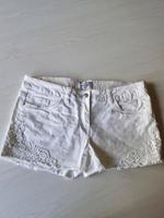 Jeansshorts Hose kurz Hotpants weiß Spitze Damen Baden-Württemberg - Altbach Vorschau