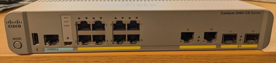 CISCO WS2960CX-8TC-L Switch, 12-Port, Gigabit Ethernet, SFP in Unterschleißheim