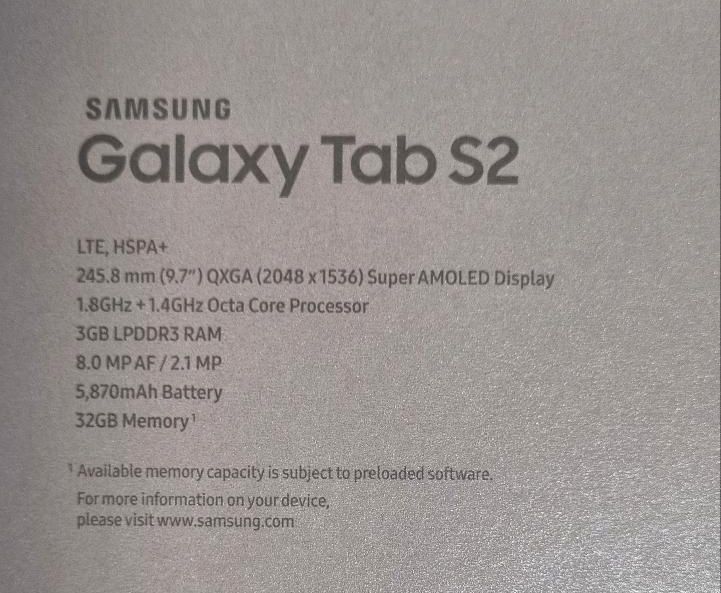 Samsung Galaxy Tab S2 T819 24,6 cm (9,7 Zoll) LTE Tablet in Frankfurt am Main